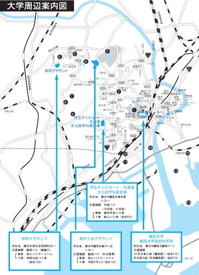 大学周辺案内図の画像